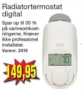 Harald Nyborg Radiatortermostat digital tilbud
