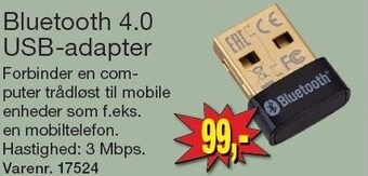 Harald Nyborg Bluetooth 4.0 usb-adapter tilbud