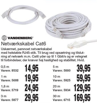 Harald Nyborg Netværkskabel cat6 tilbud