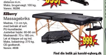 Harald Nyborg Massagebriks tilbud
