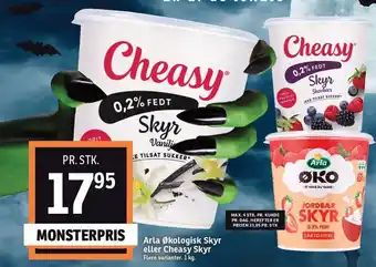 SPAR Arla økologisk skyr el. cheasy skyr tilbud
