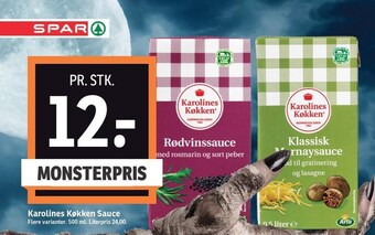 SPAR Karolines køkken sauce tilbud