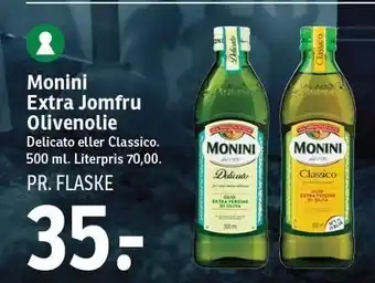 SPAR Monini extra jomfru olivenolie tilbud