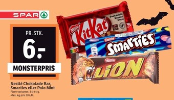 SPAR Nestlé chokoladebar, smarties eller polo mint tilbud