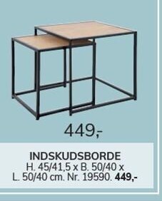 Daells Bolighus Indskudsborde tilbud