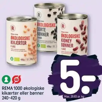 REMA 1000 Kikærter el. bønner tilbud