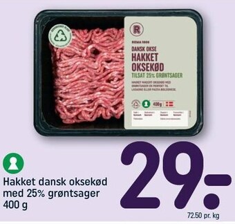 REMA 1000 Hakket dansk oksekød med 25. grøntsager tilbud