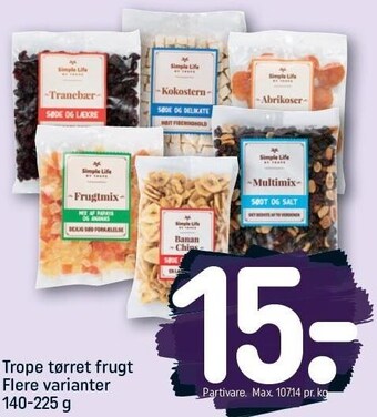 REMA 1000 Trope tørret frugt tilbud