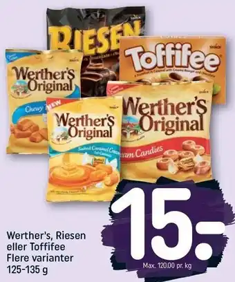 REMA 1000 Werther's, toffifee eller riesen tilbud