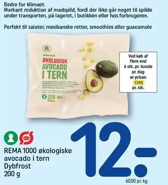 REMA 1000 Økologiske avocado i tern tilbud