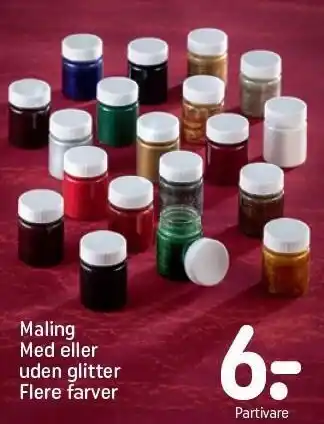 Maling m. el. u. glitter