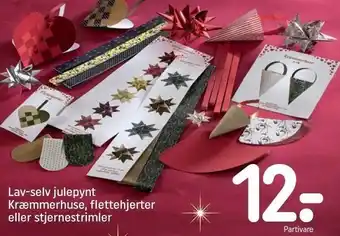 REMA 1000 Lav-selv julepynt kræmmerhuse, flettehjerter el. stjernestrimler tilbud