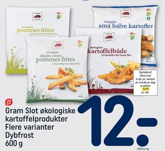 REMA 1000 Gram slot økologiske kartoffelprodukter tilbud