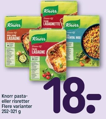 REMA 1000 Knorr pasta- el. risretter tilbud