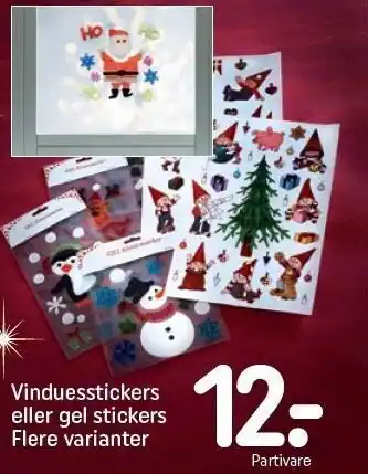 REMA 1000 Vinduesstickers el. gel stickers tilbud
