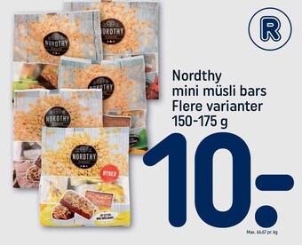 REMA 1000 Nordthy mini müsli bars tilbud