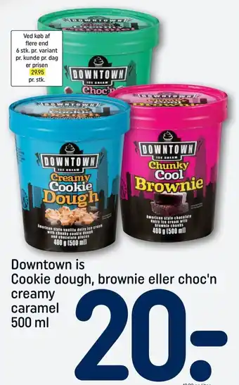REMA 1000 Downtown Cookie Dough, Brownie 500ml tilbud