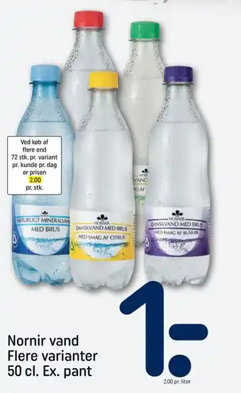 REMA 1000 Nornir Vand 50cl tilbud