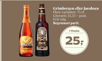 Dagli'Brugsen Grimbergen eller jacobsen tilbud