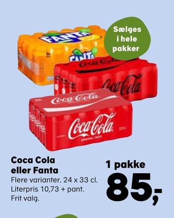 Kvickly Coca cola eller fanta tilbud