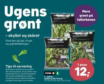 Kvickly C - salater, skyllet og klar til brug tilbud
