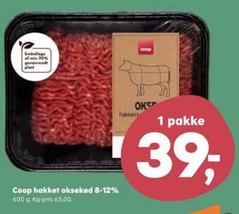 Kvickly Coop hakket oksekød 8-12% tilbud