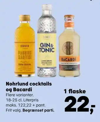 Kvickly Nohrlund cocktails og bacardi tilbud