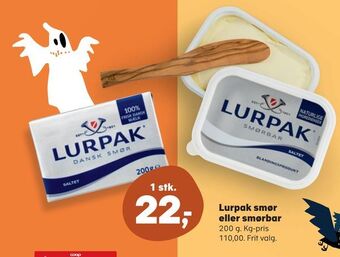 Kvickly Lurpak smør eller smørbar tilbud