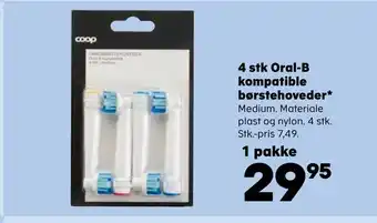 Kvickly 4 stk oral-b kompatible børstehoveder tilbud