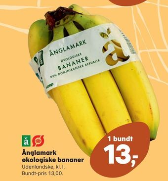 Kvickly Änglamark økologiske bananer tilbud