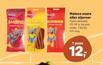 SuperBrugsen Malaco snøre eller stjerner tilbud