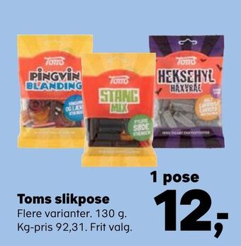 SuperBrugsen Toms slikpose tilbud