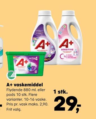 SuperBrugsen A+ vaskemiddel tilbud