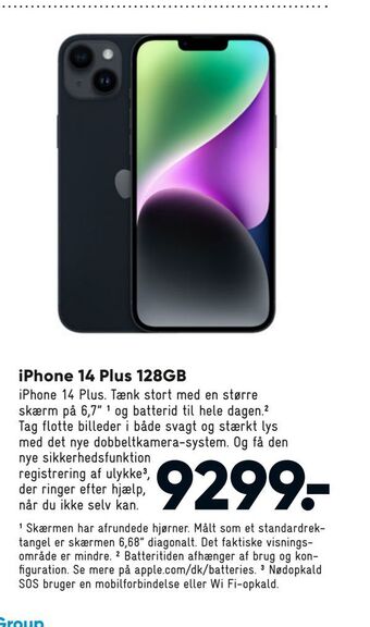 Bilka Iphone 14 plus 128gb tilbud