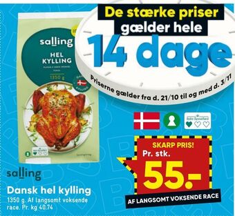 Bilka Dansk hel kylling tilbud