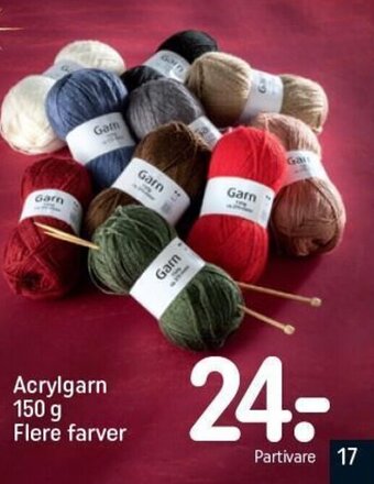 REMA 1000 Acrylgarn 150 g Flere farver tilbud