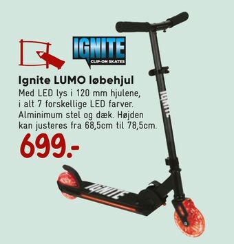 Bilka Ignite lumo løbehjul tilbud