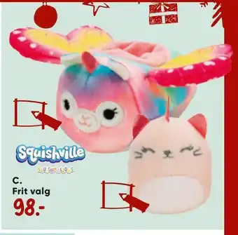 Bilka Squishmallow 5 cm plys med køretøj tilbud