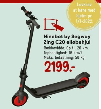 Ninebot by segway zing c20 elløbehjul