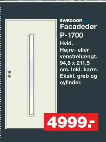 Bauhaus Facadedør P-1700 tilbud