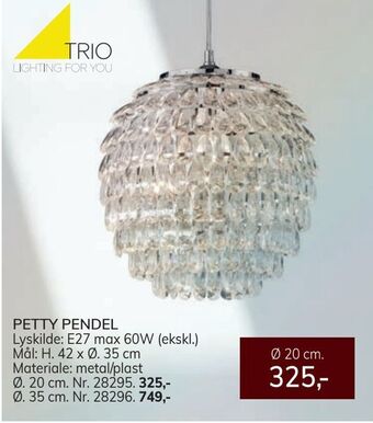 Daells Bolighus Petty pendel tilbud