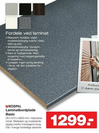 Bauhaus Laminatbordplade Basic tilbud