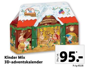 Lidl Kinder mix 3d-adventskalender tilbud