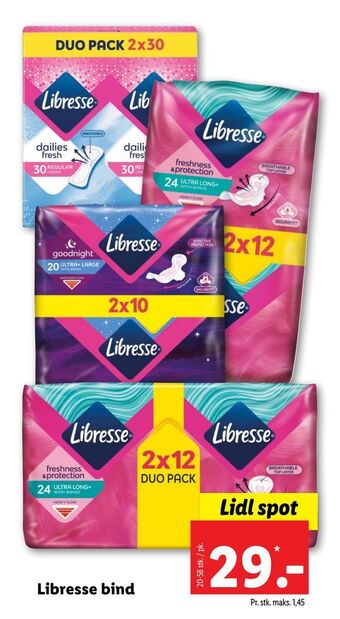 Lidl Libresse bind tilbud