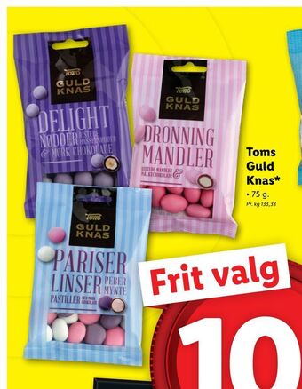 Lidl Toms guld knas tilbud