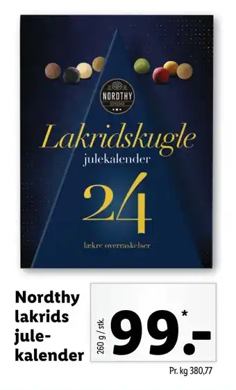 Lidl Nordthy lakrids julekalender tilbud