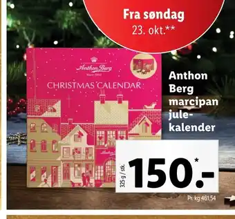 Lidl Anthon berg marcipan julekalender tilbud