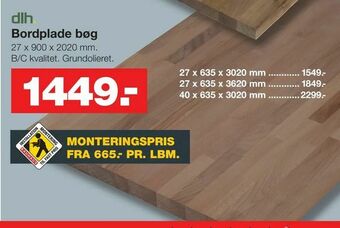 Bauhaus Bordplade bøg tilbud