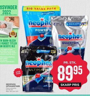 MENY Neophos opvasketabs tilbud