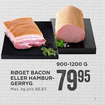 MENY Røget bacon eller hamburgerryg tilbud